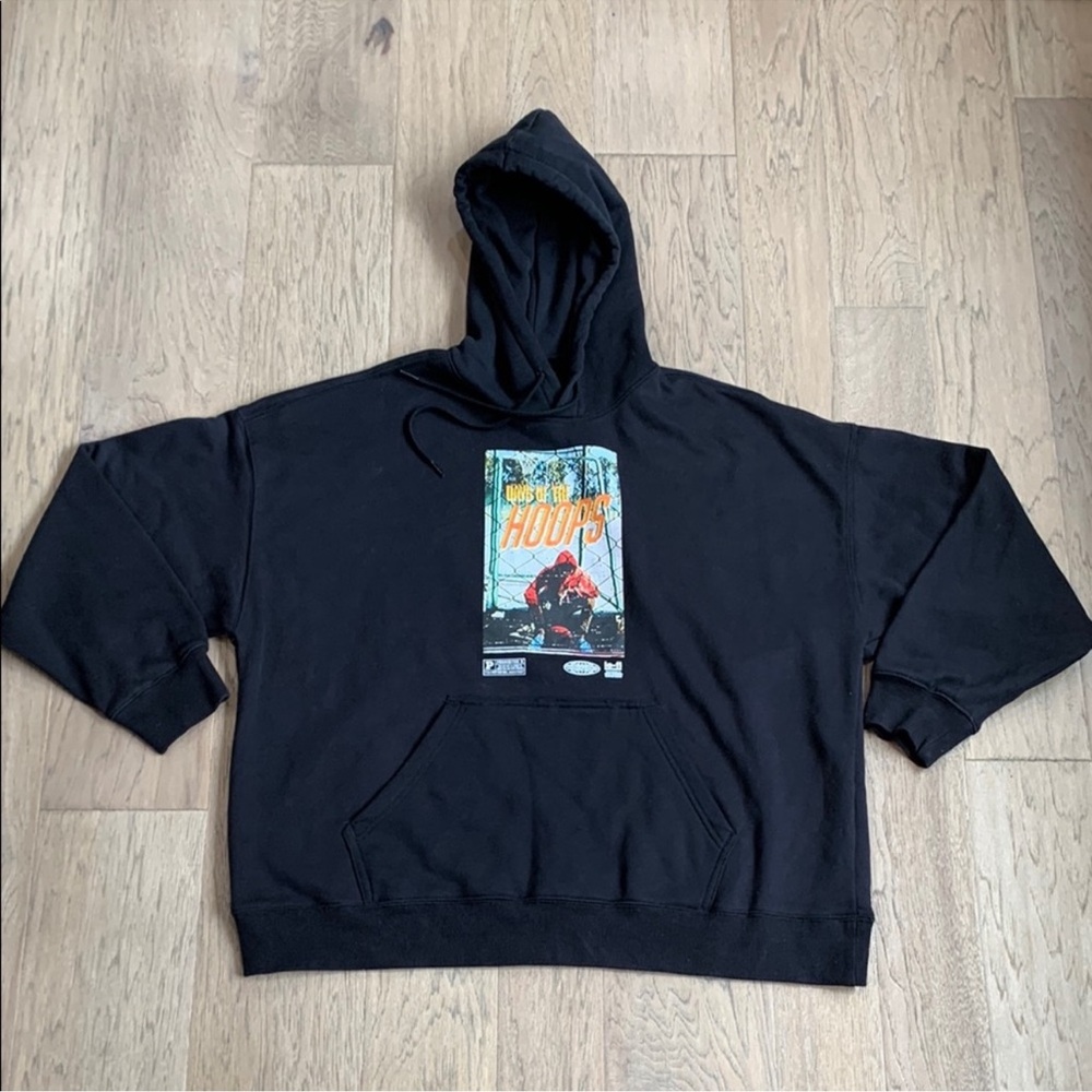 H&M Black Graphic oversized Sweatshirt Hoodie Size XXL